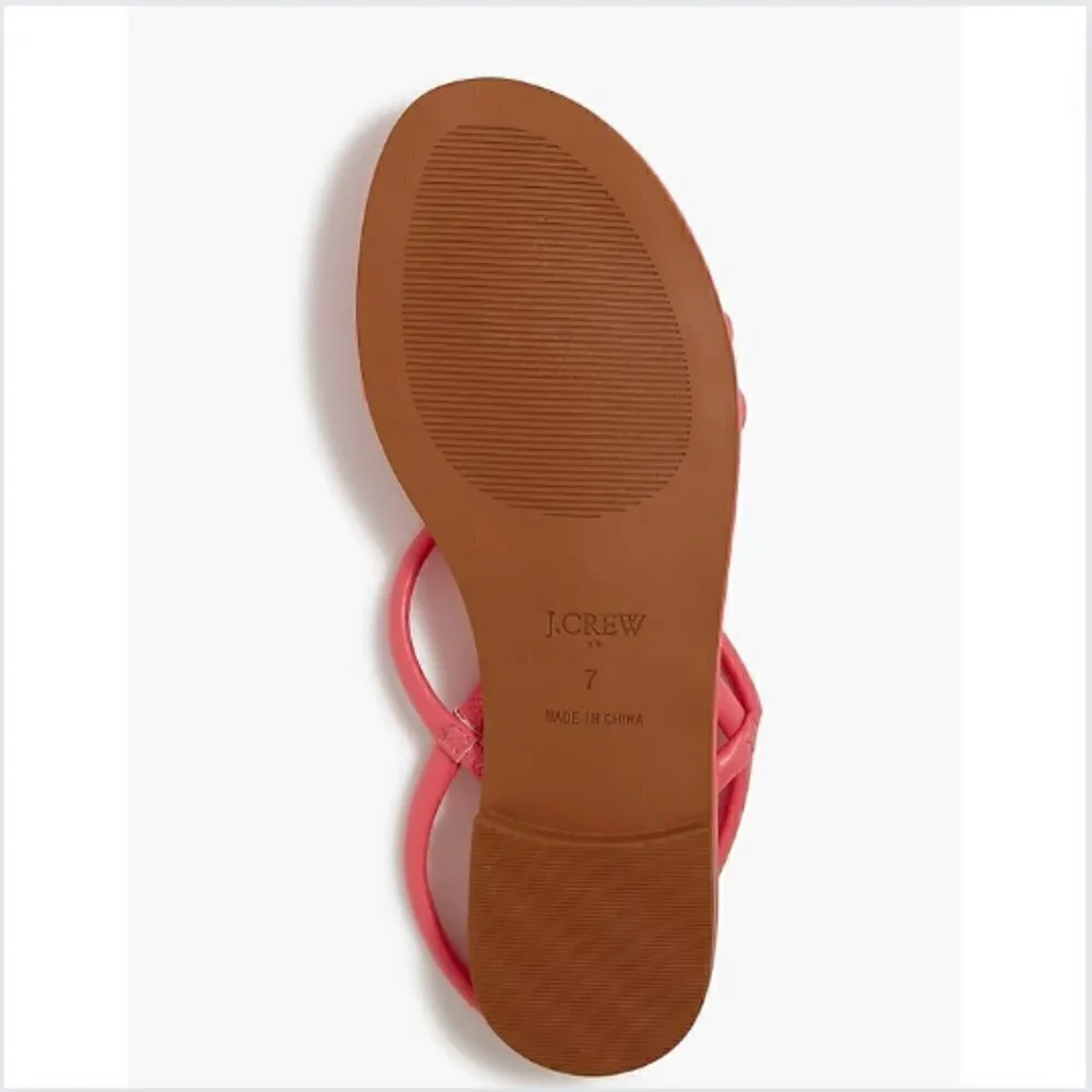 NEW J. Crew Tubular-strap sandals, Coral Pink, Size 6